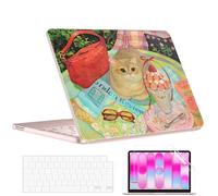 iNOTOGG Compatible with MacBook Neo 13 inch Case 2026 Model A3404 with A18 Pro Chip, Ultra Slim Matte Neo Cover Anti-Scratch Protective Hard Shell Case & Keyboard Cover & Screen Film, CatAtPicnic