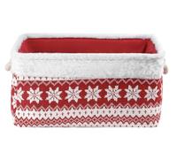 INough Christmas Basket Large Empty Christmas Baskets Red Christma Gift Baskets with Handles Holiday Storage for Gifts Holiday Decor for Baby/Kids/Nursery Room