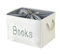 INough Kids Room Book Basket, Storage Box for Baby, Nursery/Classroom/Bedroom, Holds Books/Magazines/Story (Large)