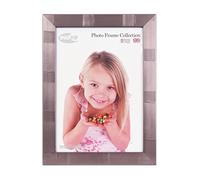 Inov8 14 x 11-Inch British Made Traditional Picture/Photo Frame, Striped Silver