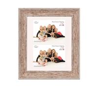 Inov8 British Made Picture/Photo Frame, 12x10 Dual Aperture with Two 7x5-inch Insets, Large Washed Walnut