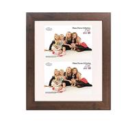 Inov8 British Made Real Wood Picture/Photo Frame 12x10" Dual-Aperature (30x25cm) - Kayla 30mm Dark Oak