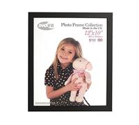Inov8 British Made Real Wood Picture/Photo Frame 12x10" Inch(30x25cm) - Auckland 20mm Pine Black