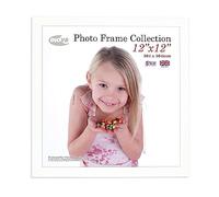 Inov8 British Made Real Wood Picture/Photo Frame 12x12" Inch(30x30cm) - Auckland 20mm Pine White