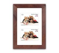 Inov8 British Made Real Wood Picture/Photo Frame 12x8" Dual-Aperature (30x20cm) - Kayla 30mm Dark Oak