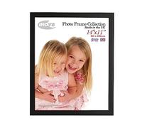 Inov8 British Made Real Wood Picture/Photo Frame 14x11" Inch(35x27cm) - Auckland 20mm Pine Black