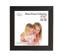 Inov8 British Made Real Wood Picture/Photo Frame 6x6" Inch(15x15cm) - Auckland 20mm Pine Black