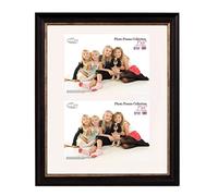 Inov8 British Made Traditional Picture/Photo Frame, 12x10 Dual Aperture with Two 7x5-inch Insets, Small Washed Black