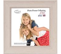 Inov8 Framing British Made Traditional Picture/Photo Frame, Square 5X5-Inch, Small Washed White, PFES-SWWH-55