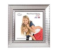 Inov8 Framing PFES-RISI-55 Photo Frame, Ripple Silver, 5x5 inch