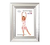 Inov8 Framing PFES-RISI-64 British Made Traditional Picture/Photo Frame, Ripple Silver, 6x4 inch