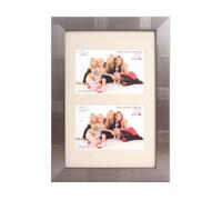 Inov8 Framing PFES-STSL-DA1 Photo Frame, Striped Silver, 12x8 inch Dual Aperture