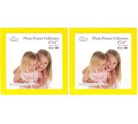 INOV8 Framing PFVS-CAYE-66 Photo Frame Canary Yellow 6x6 1PK, Wood (Pack of 2)