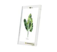 Inov8 Framing Premium Diamond Cut Acrylic with Peg Stand Picture Frame -for a 5x7 inch (12x17cm) Photo, Silver
