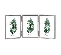 Inov8 Framing Tarnish Resistant Silver Plated Picture Frame - Thin Edge Triple Frame Design for Three Photos 3.5x5 Inch (9x12cm)