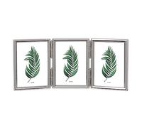 Inov8 Framing Tarnish Resistant Silver Plated Picture Frame - Thin Edge Triple Frame Design for Three Photos 2.5x3.5 Inch (6.5 x 9cm)