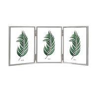 Inov8 Framing Tarnish Resistant Silver Plated Picture Frame - Thin Edge Triple Frame Design for Three Photos 7x5 Inch (18x12cm)