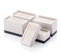 INOVASHON Adjustable Bed Risers 3 Inch, Heavy Duty Furniture Risers with Space Saving, Non-slip Soft Risers up to 1100Lbs, Sofas Risers, Decorative Furniture Risers for Desk Sofa Table Legs Risers