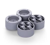 INOVASHON Bed Risers with Wheel, 4pcs Movable Furniture Risers, Easy to Clean and Move, Sofa Riser up to 330lb, Solve the Trouble Of Moving Furniture, Desk Riser Blocks for Washing Machine