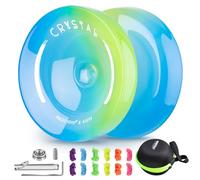 INOVASHON Crystal Responsive Yoyo K2, Professional Trick for Finger Spin, Dual Purpose Yo-Yo for Kids and Beginner, Plastic Unresponsive Yoyo with 12 Extra Strings, Bearing Kit, Case