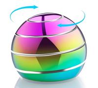 INOVASHON Desk Toy, Kinetic Desk Ball for Stress Relief, Hypnotic Spinning Fidget Optical Illusion Ball, Office Desk Spinning Metal Toys for All Age, Gift for Men Woman Boy Girl (40mm Rainbow)