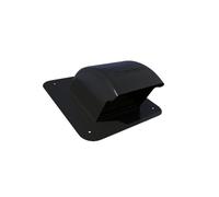 InOvate DryerJack Low Profile Roof Vent with Roof Neck (Black)
