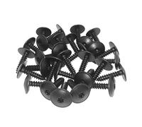 Inovey 30Pcs Car Clips Fastener Engine Splash Guard Self Tapping Screws Compatible With Audi A3 A4 A5 A6 A7 A8 Q3 Q5 Q7 - Black - 15x20mm