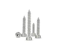 Inovey 50Pcs M2 M2.6 M3 M3.5 M4 M5 M6 Hex Hexagon Socket Cap Head Self Tapping Screw Nickel Zinc Plated Steel Allen Head Screw For Home Furniture, Machinery -silver- M3*16