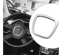 Inovey Aluminium Alloy Car Steering Wheel Sticker Body Emblem Trim Compatible with Audi A3/A4/A5/Q5/Q7-2PCS