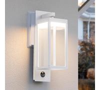 Inowel Porch Lights Outdoor Motion Sensor Wall Light LED Wall Mount Lantern White Exterior Light Fixture with Glass for House Garage Patio Garden,13W 750LM,IP54 Waterproof
