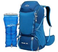 INOXTO 35L/40L Hiking Backpack, Camping Backpack with Waterproof Rain Cover for Men, Outdoor Sport Travel Daypack, Dark Blue, L, Rucksack Backpacks