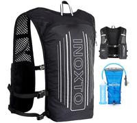 INOXTO Running Hydration Vest Backpack,Lightweight Insulated Pack with 1.5L Water Bladder Bag Daypack for Hiking Trail Running Cycling Race Marathon for Women Men (591A Black)