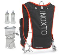 INOXTO Running Hydration Vest Backpack,Lightweight Insulated Pack with 1.5L Water Bladder Bag Daypack for Hiking Trail Running Cycling Race Marathon for Women Men (Dark Gray Orange)