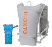 INOXTO Running Hydration Vest Backpack,Lightweight Pack with 1.5L Water Bladder and 250ml Soft Flask Daypack for Hiking Trail Running Cycling Race Marathon for Women Men (Gray, Standaed)
