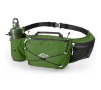 INOXTO Slim Running Belt Fanny Pack for Women and Men Sports Waist Bag Pack for Running Walking Cycling Hiking Reflective Running Pouch Belt for All Phones (Gary), Army green, Standard (fits