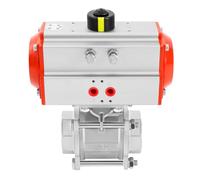 INPAITOO 2" Pneumatic Air Actuated Ball, Single-Acting Pneumatic Ball Valve, Single Acting Spring Return Set, Spring Return Stainless Steel for Stainless Steel Pipe Systems