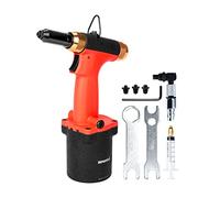 INPANOLS Pneumatic Blind Rivet Gun Hydraulic Air Pop Rivet Tool Kit with 3/32 & 1/8 & 5/32 & 3/16 inch Nosepieces