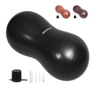 INPANY Peanut Ball - Anti Burst Exercise Ball for Labor Birthing, Physical Therapy for Kids, Core Strength, Home & Gym Fintness (Include Pump) Black