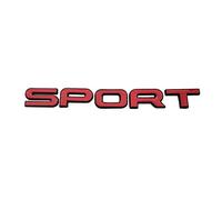 INPETS Car Styling Metal SPORT Letters Logo Emblem Car Rear Trunk Badge Sticker Decal Fit For Land Range Fit For Rover SV Fit For Autobiography Fit For Discovery (Color : Black With Red)