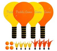 INPODAK Beach Bat and Ball Set for Kids Age 3-12 Summer Holiday Racket Game | Wooden Beach Paddle Ball Set Outdoor Garden Sand Park Swimming Pool Beach Games Toys for Kids Families Boys Girls Gifts