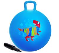 INPODAK Space Hopper,18inch 45cm Blue Dinosaur Hopper Ball,Spacehopper for Kids Age 3 to 8,Bouncy Balls with Hand Pump,Indoor Outdoor Garden Yard Hopping Toys for Children