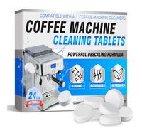 Inpumo Coffee Machine Descaler 24 Tablets, Effective Descaler for Coffee Machines to Removes Limescale and Oils, Descaling Tablets for All Brands and Types of Coffee Machines