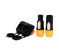 Input&Output Waterproof Powercon True Locking Connector NAC3FX-WP Coupler Panel Mount LED Screen 250V 16A Siamese Socket(1xOR 1E1022M 1E1023M)