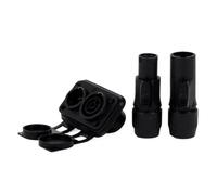 Input&Output Waterproof Powercon True Locking Connector NAC3FX-WP Coupler Panel Mount LED Screen 250V 16A Siamese Socket(1xBK 1E1013M 1E1014M)