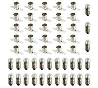 InputMakers - Set of 25 pieces 3.8V 0.3A E10 bulb and 25 pieces E10 lamp holder - electrical kit for crafts and school for experiments electrical circuits. electric construction kit.