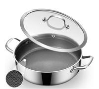 Inqibee 28 CM Hybrid Nonstick Deep Frying Pan with Lid, 4.8L