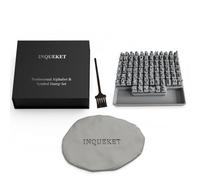 INQUEKETS Clay Stamp Set 80Pcs Alphabet Tools for Ceramic Pottery DIY Box