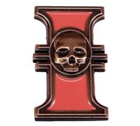 Inquisitorial Rosette Inquisitor Inquisition Skull Symbol Badge Fantasy War Game Icon 1.6" Enamel Pin Badge, 4.06 cm, enamel, enamel