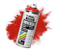 INRAL Acrylic Spray Paint Traffic Red Glossy RAL3020 [400ml] - Universal Spray for Metal, Plastic, Wood & Stone - High-Coverage, UV & Rain Resistant - Indoor & Outdoor Use