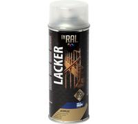 INRAL Clear Lacquer Spray Satin Finish [400ml] - Fast-Drying Acrylic Clear Coat - Waterproof, UV & Heat Resistant - Scratch-Proof Protective Spray for DIY, Crafts & Art